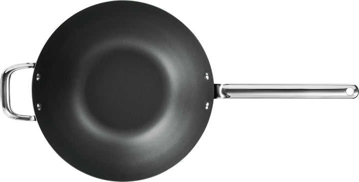 SCANPAN Black Iron Wokpfanne 30 cm | Premium Kohlenstoffstahl | Hohe Temperaturbeständigkeit | Multi