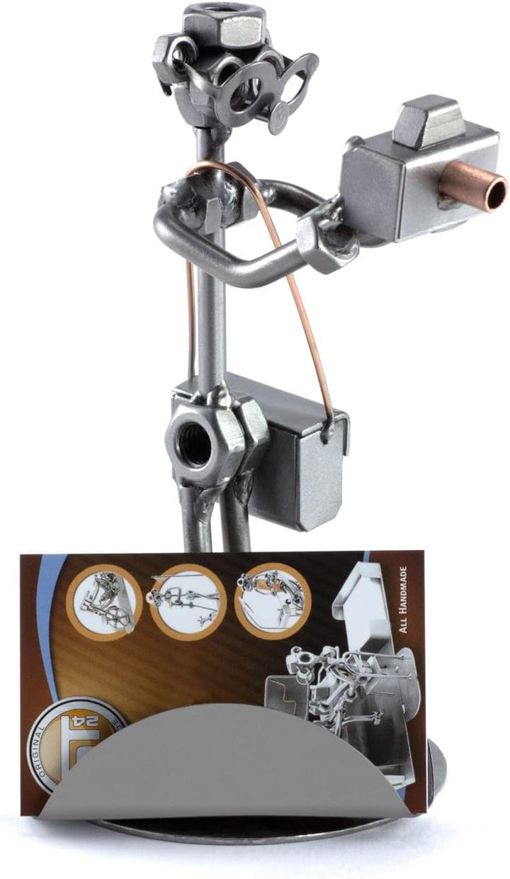 Steelman24 I Schraubenmännchen Fotograf 2 mit Visitenkartenhalter I Made in Germany I Handarbeit I G