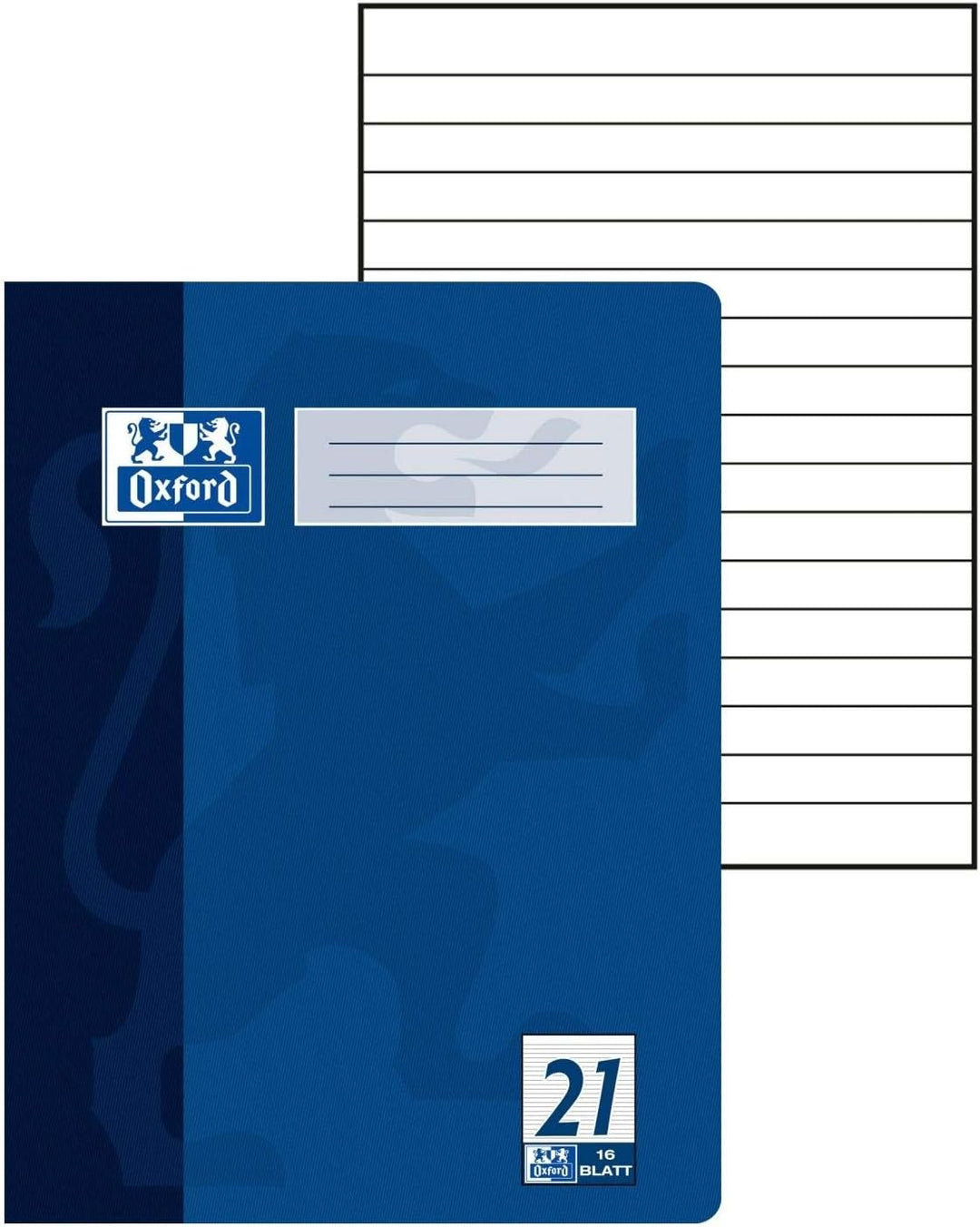 Oxford Schulheft A4, 32 Blatt, Lineatur 21, liniert, 10 Stück 21 - Liniert, 21 - Liniert