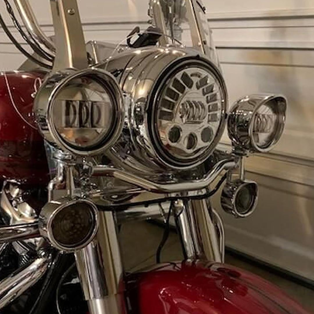 HDBUBALUS Chrom-Visier-Abdeckung für Blinker, passend für Harley Touring Electra Glide Road King Sof