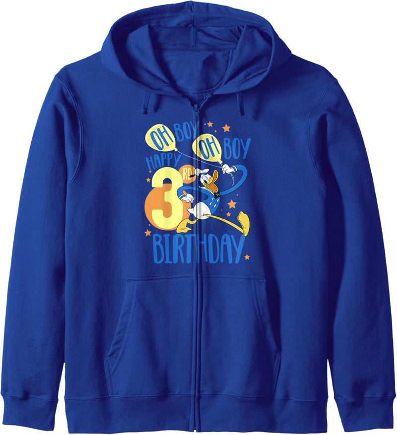 Disney Donald Duck Happy 3rd Birthday Oh Boy Oh Boy Kapuzenjacke