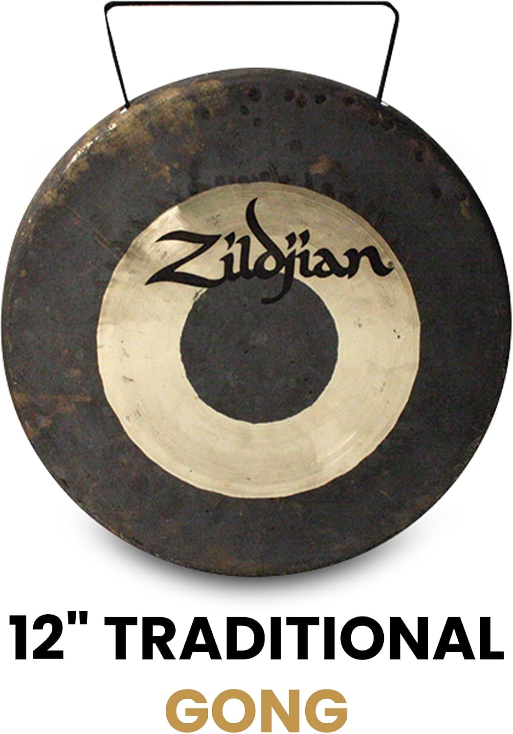Zildjian - 12" Table-top Gong and Stand Set Gold/Grau