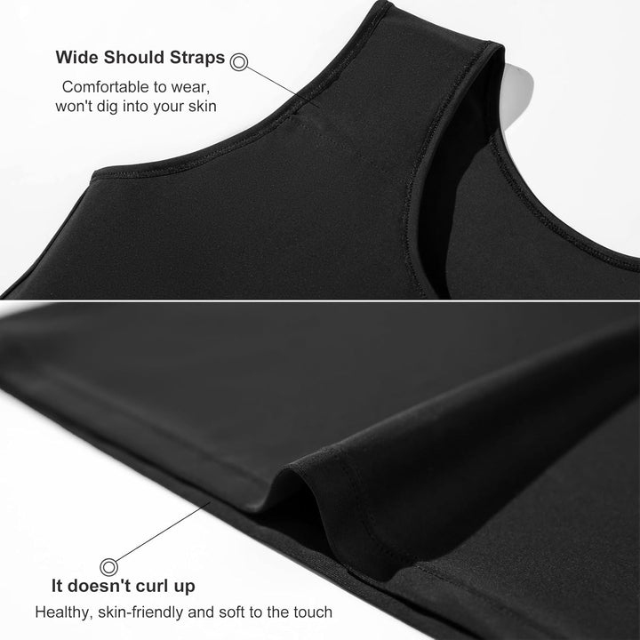 Brust Binder für Transgender FTM Cosplay Atmungsaktive Halb Trans Binder BH Schwarz 4XL, Schwarz 4XL