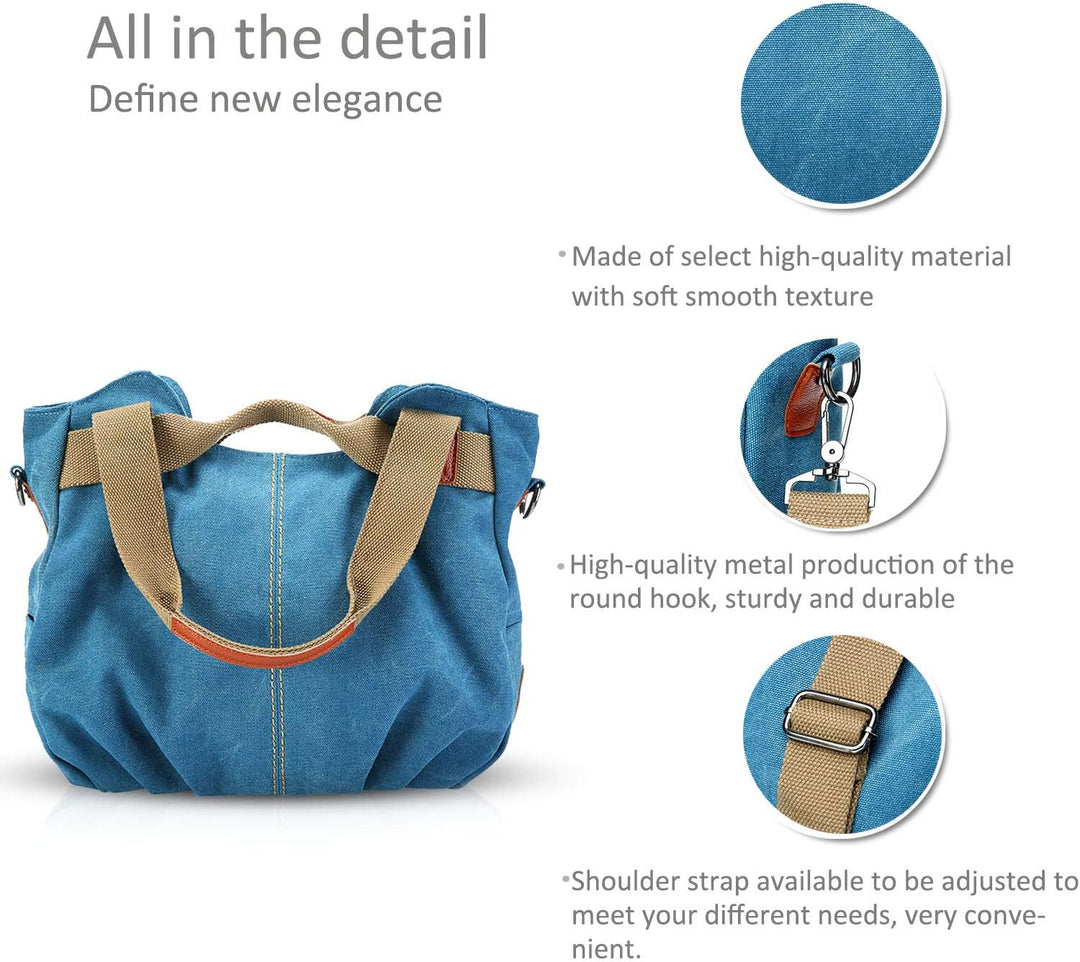 NICOLE &amp; DORIS Canvas Tasche Damen Tragetaschen für Damen Schultertaschen Umhängetasche Leinwand Han