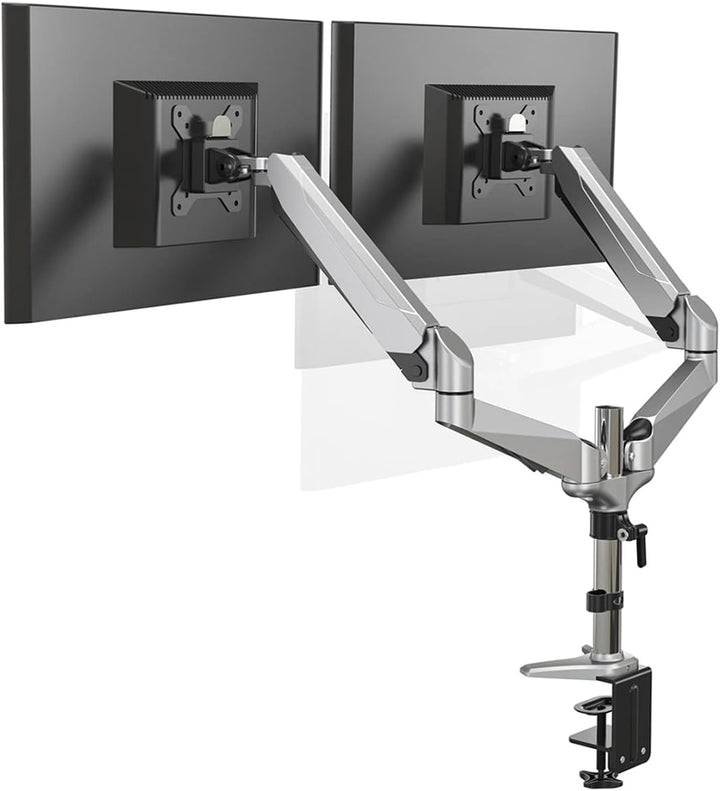 DIGITUS Monitorhalterung - Klemme & Gasdruckfeder - 2 Monitore - Bis 27 Zoll - Bis 2x 8 kg - VESA 75