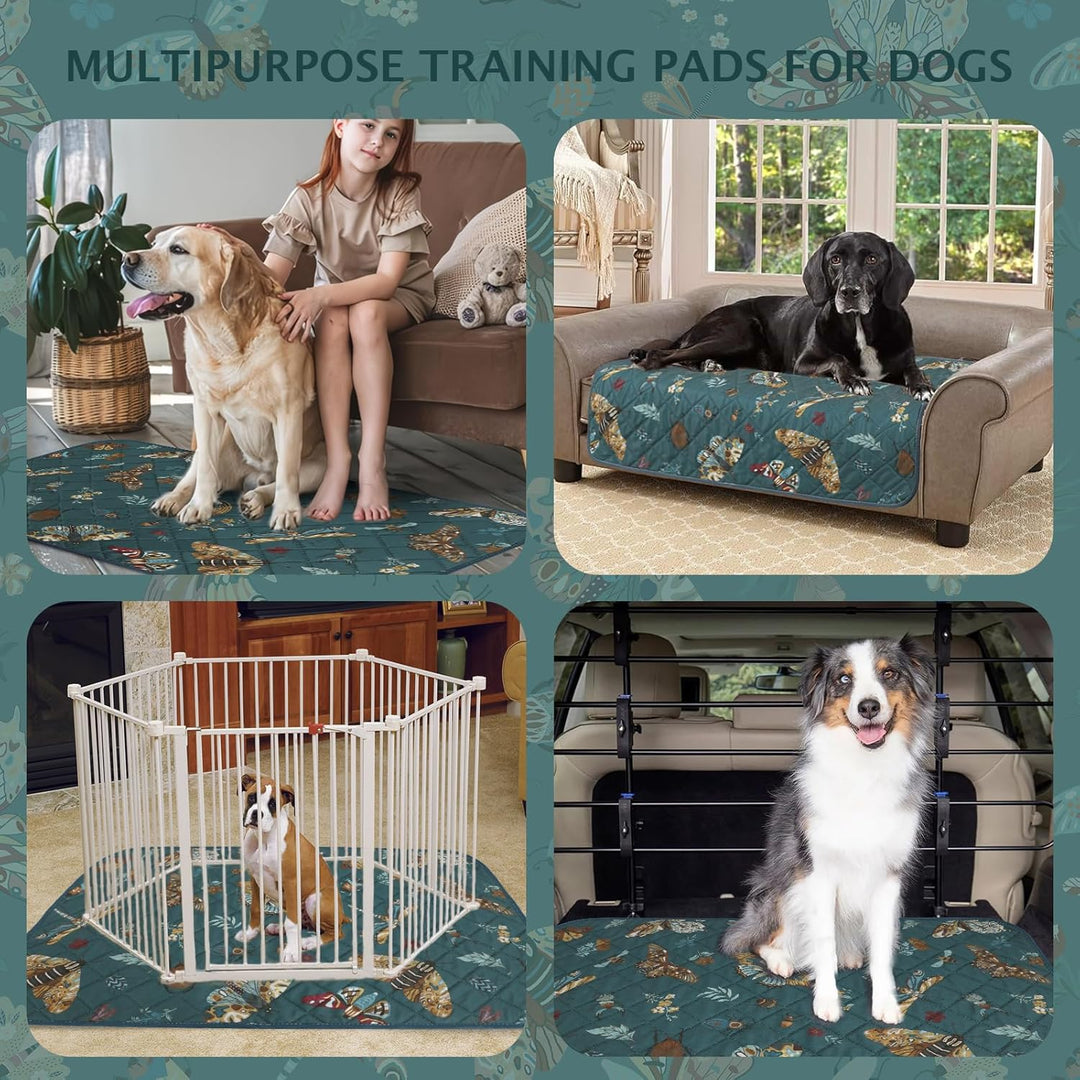 IEUUMLER 2 Stück Welpenunterlagen Waschbar für Hunde, Wiederverwendbare PIPI Matten,Super Saugfähig
