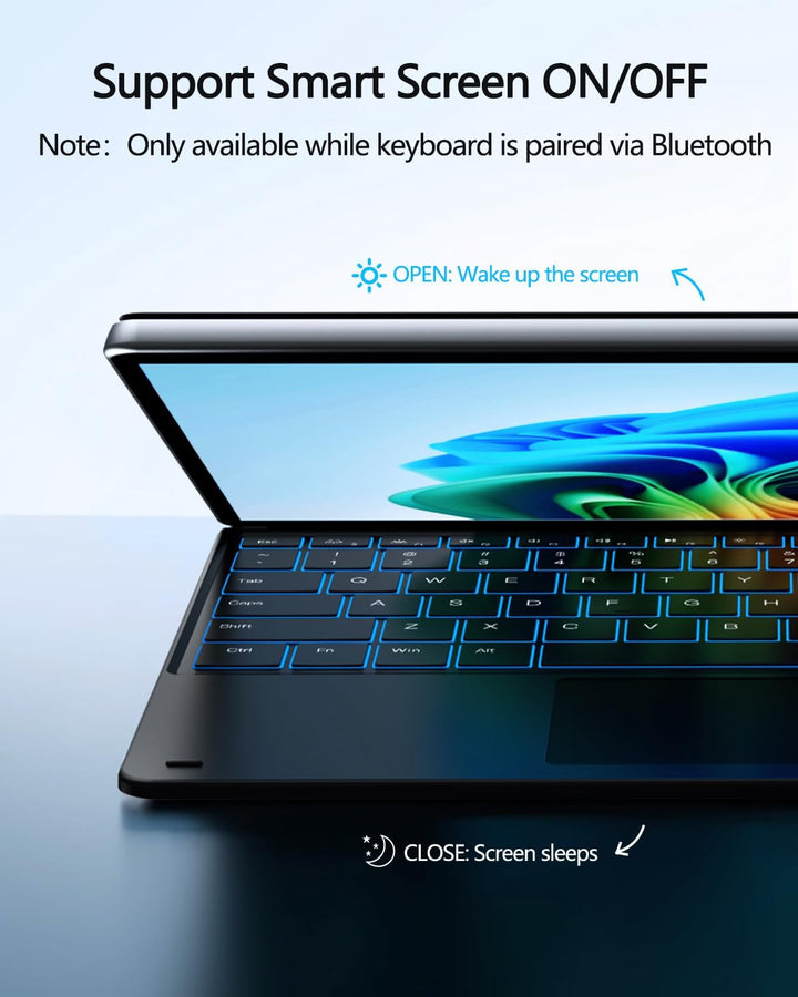 ORDA Surface Pro 11 Tastatur, Kompatibel mit Surface Pro 11/10/9/8/X mit Multi-Geste-Trackpad, 13 Zo