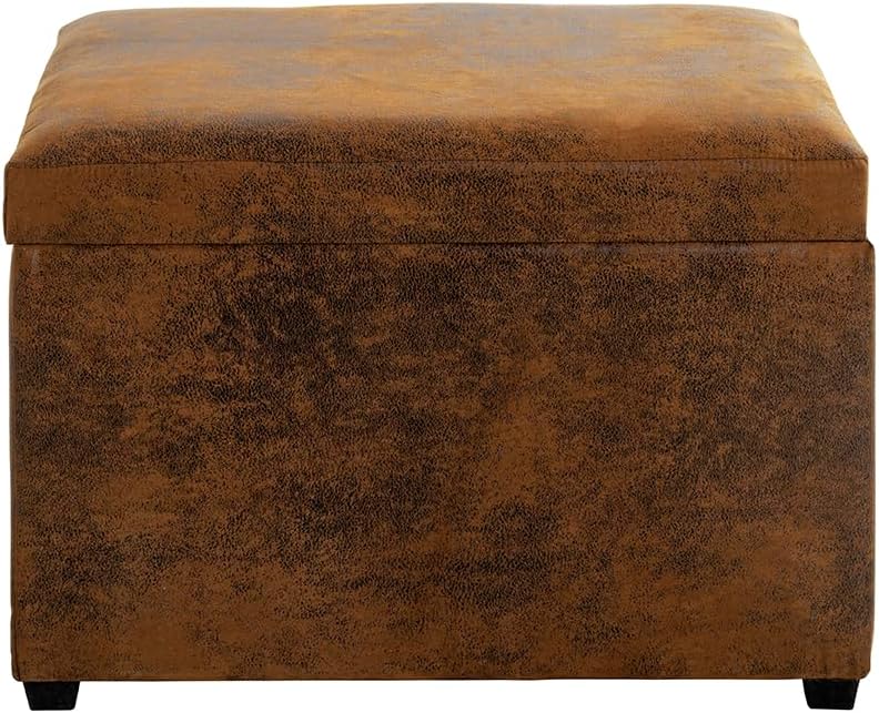 HAKU Möbel Sitztruhe, MDF, Vintage-braun, T 39 x B 58 x H 42 cm, Vintage-braun