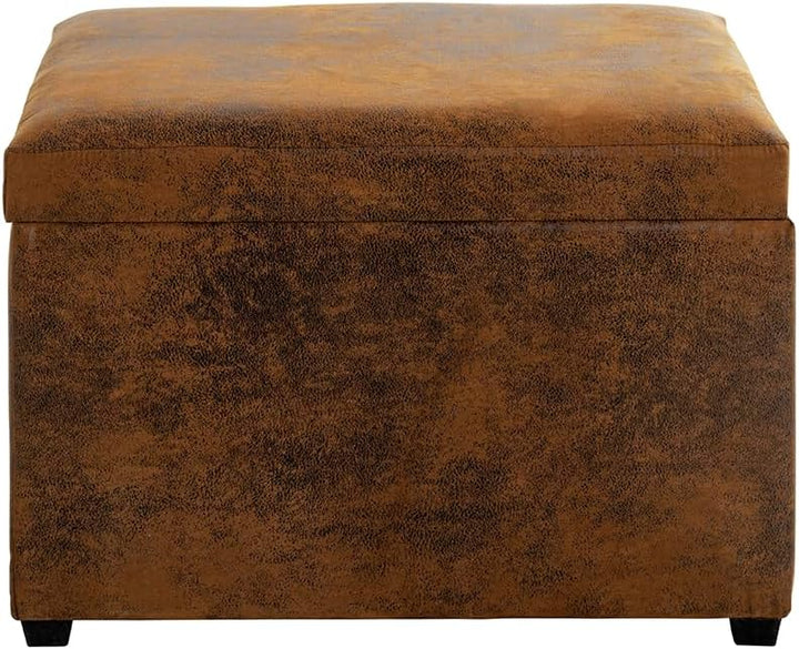 HAKU Möbel Sitztruhe, MDF, Vintage-braun, T 39 x B 58 x H 42 cm, Vintage-braun