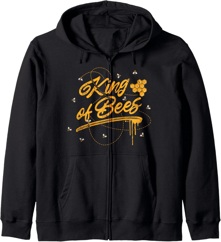 "KING OF BEES" | Lustiges Honigdealer Imker Geschenk Vintage Kapuzenjacke