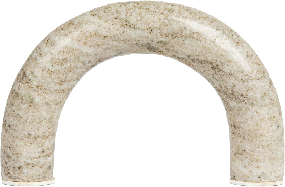 Creative Co-Op Marmorbogen Tischregal, Beige Akzentdekor, Beige