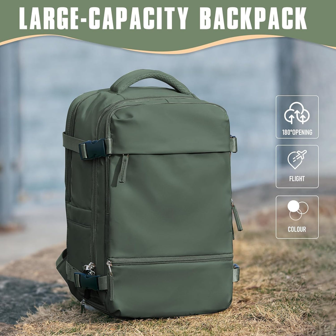 SZLX Grosser Reiserucksack Damen,Vakuum Rucksack mit Pumpe Ryanair Handgepäck 40x30x20 Herren, Wizza