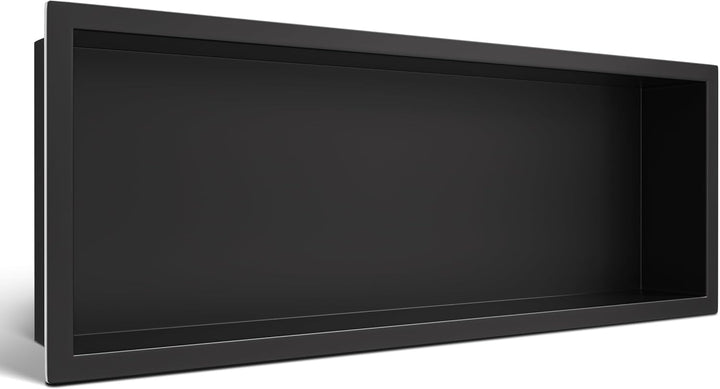 Balneo WALL-BOX ONE - Schwarz Nische Edelstahl - Schwarz Wandnische Dusche - Wasserdicht - Flexibler