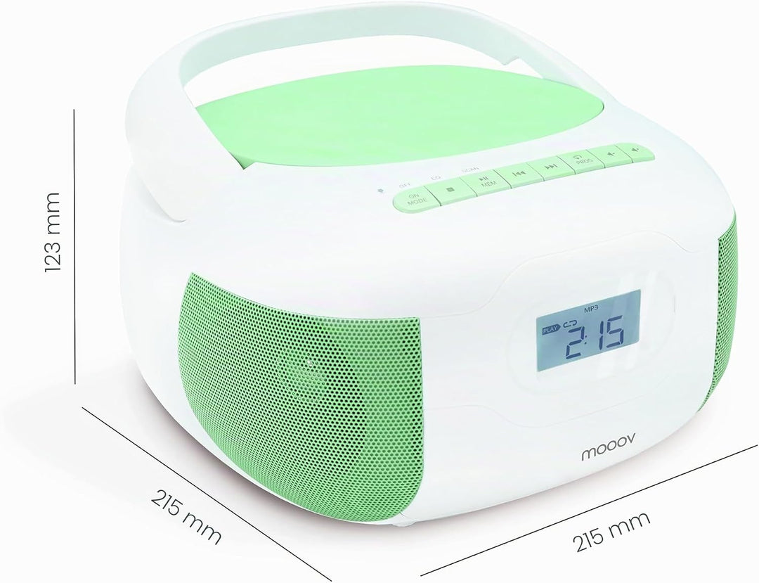 CD Player Radio Mady Bluetooth, MP3 mit USB-Anschluss, Micro-SD-Karte - Grün - Metronic 477186