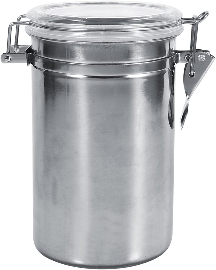 Hapivida Luftdichte Vakuum Kaffeedose, 1200ml Edelstahl Kaffeepulver Dose mit Aroma-Deckel und Versc