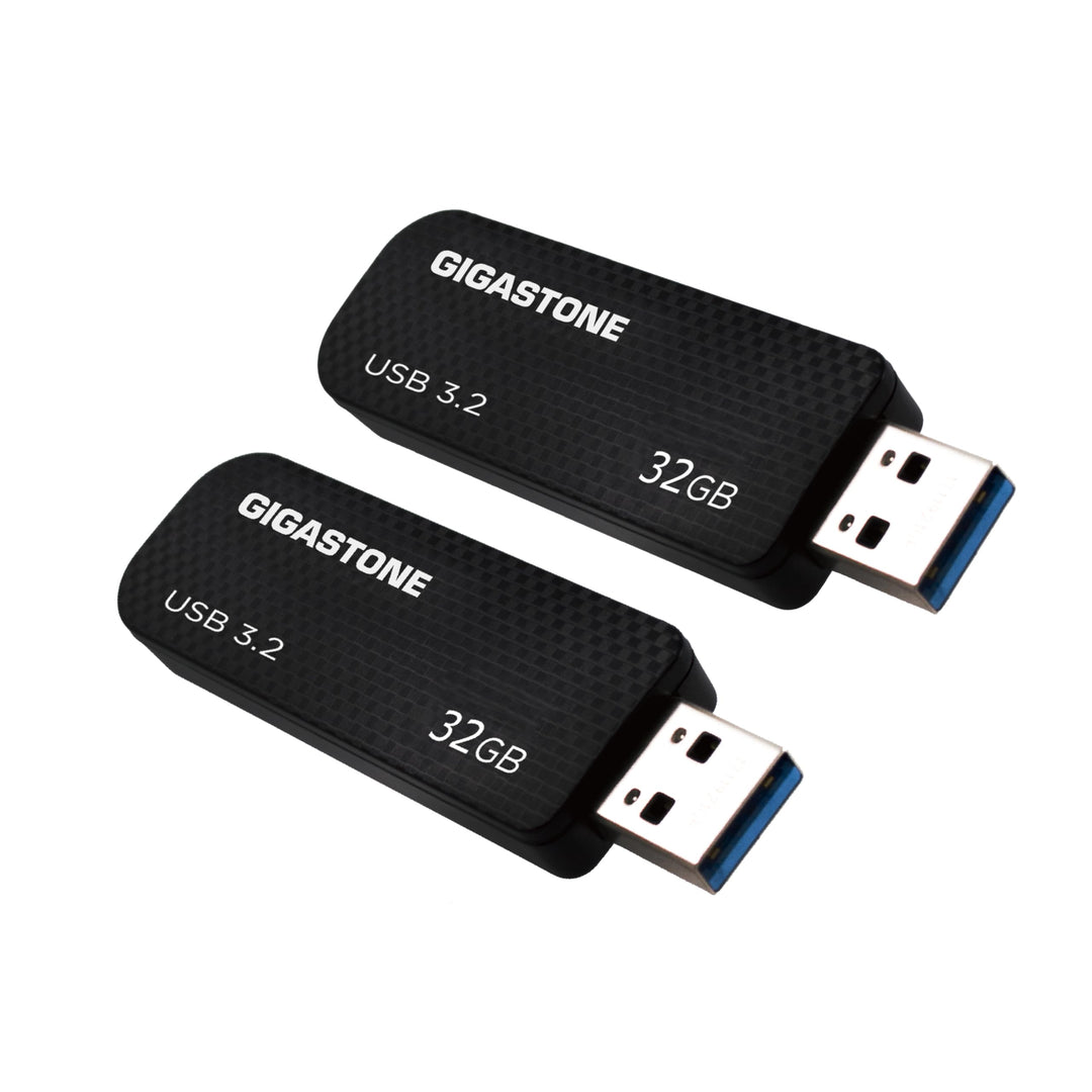 GIGASTONE 32GB USB-Flash-Laufwerk (2 Stück) Z30 USB 3.2 Gen 1 Stick, 80MB/s High Speed, mit Push-Pul