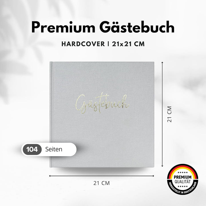 DeinWeddingshop Gästebuch Hochzeit Hochzeitsgästebuch Brautpaar Gästebücher Taufe Geburtstag | Leine