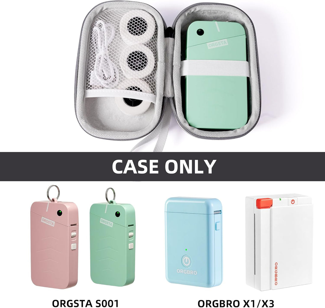 ORGSTA Label Maker Case Compatible S001 Label Maker, for ORGBRO X1 X3 NIIMBOT D11 D110 Label Printer