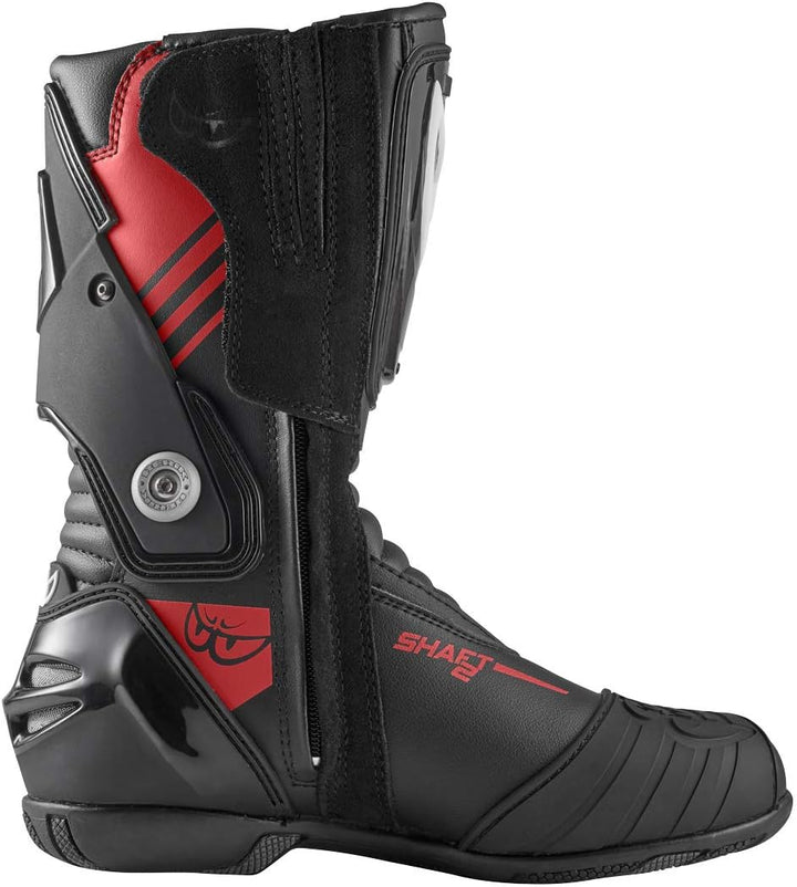 Berik Shaft 3.0 Motorradstiefel, schwarz/rot, 47 Schwarz Rot 47 EU, Schwarz Rot 47 EU