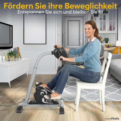 maxVitalis 2in1 Arm und Beintrainer mit Motorunterstützung, Elektro Heimtrainer höhenverstellbar, pa