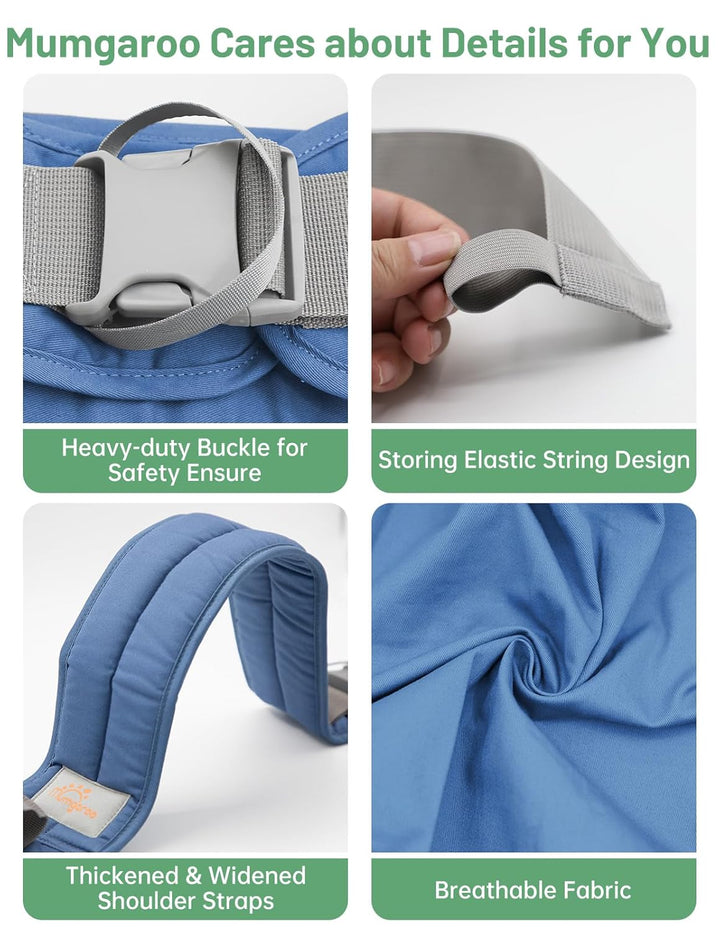 Tragetuch Baby, Mumgaroo Babytrage Neugeborene ab Geburt, On the Go Multifunktionale, für Babys von