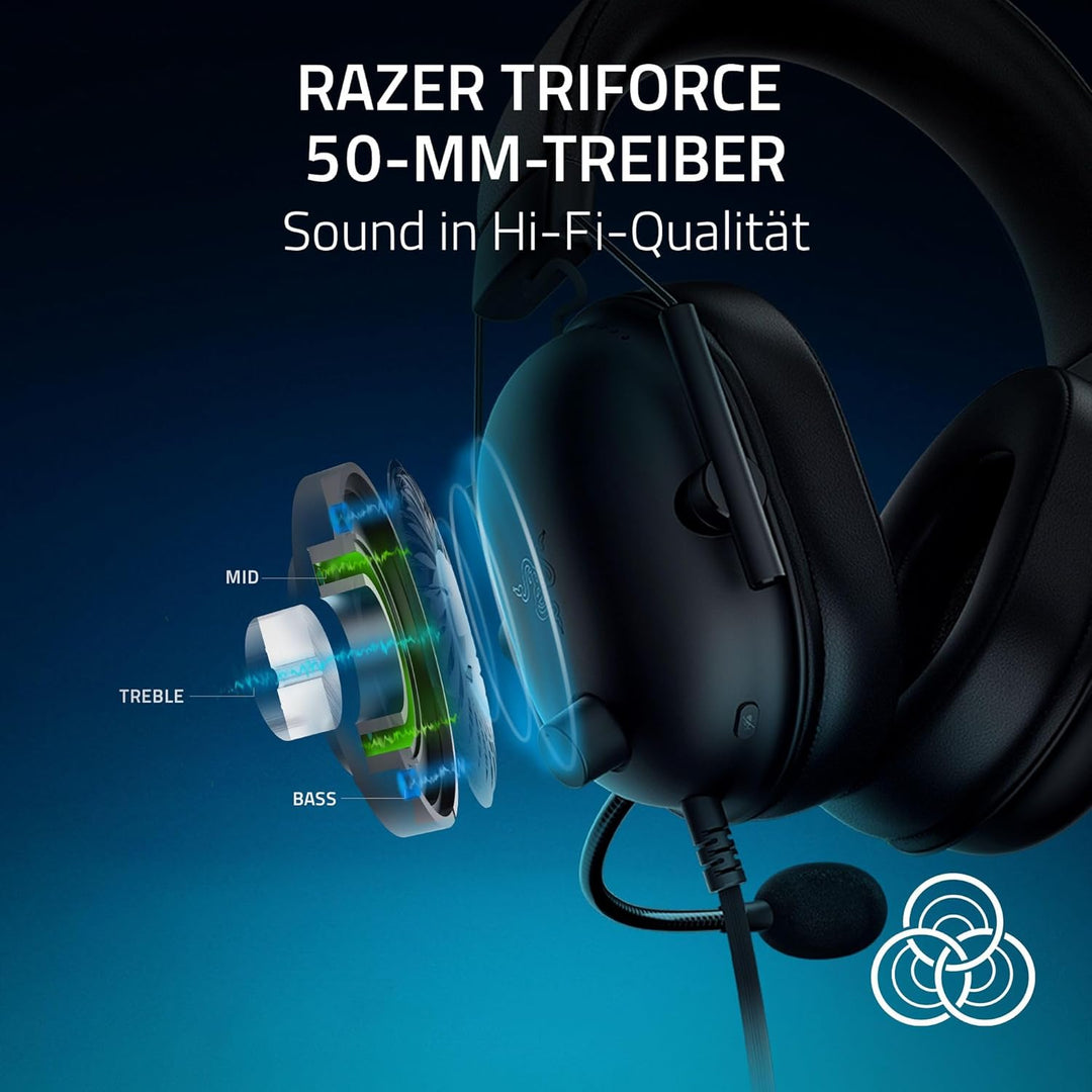 Razer Blackshark V2 X (Playstation) - Kabelgebundenes E-Sport Headset für Playstation Konsole (250g,
