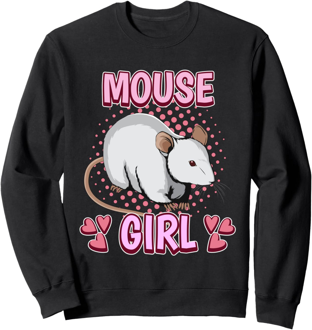Maus Mädchen Mouse Girl Mäuse Sweatshirt