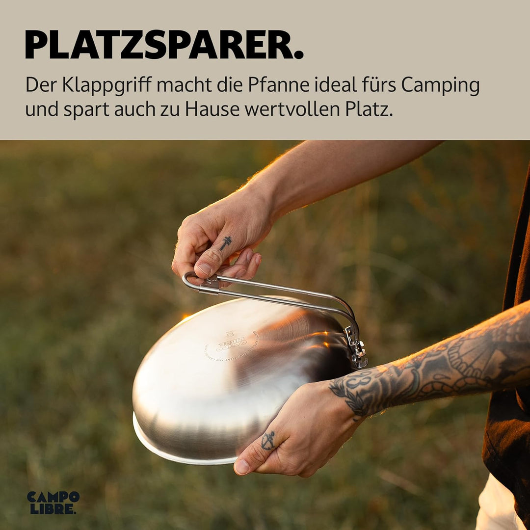 Campo Libre.® Enzo I Camping Kochgeschirr aus Edelstahl I kompaktes Campinggeschirr I Outdoor Kochge