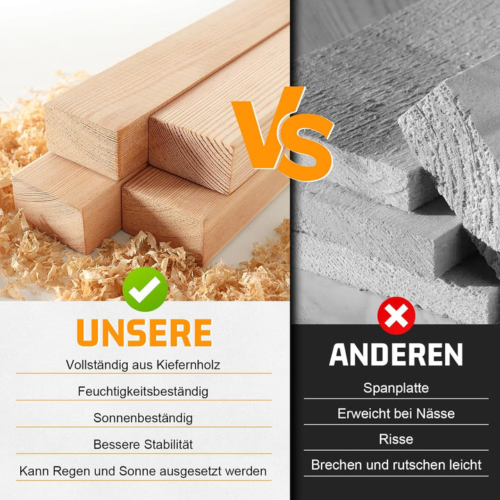 Goture Holz-Aufbewahrungsschrank für Angelausrüstung mit Angelrutenhalter und Platz für Angelboxen u