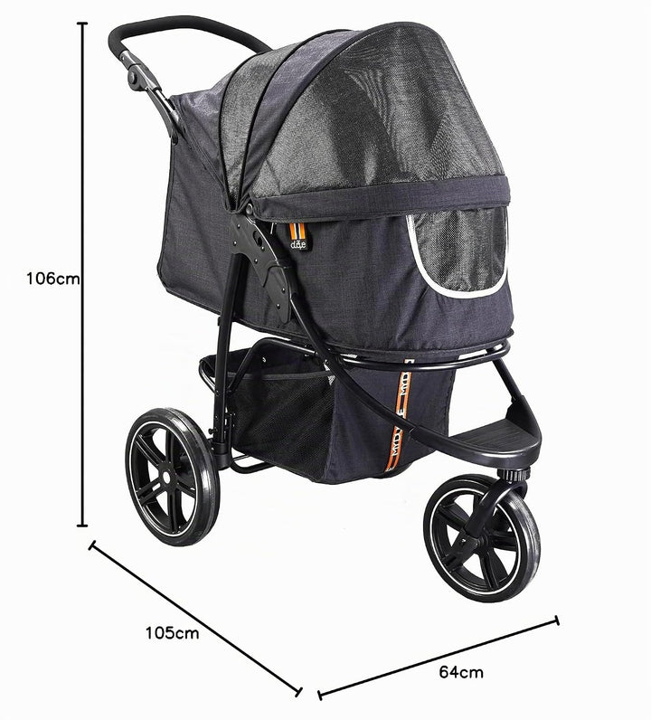 My Duque Cooper - Hundewagen &amp; Haustier Buggy bis 32 kg mit Ablagekorb für Einkäufe, einfach faltbar