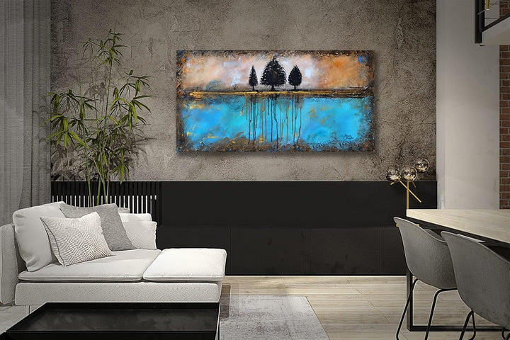 Monica Mirafiori I 100% HANDGEMALT I Gemälde Wish 100x50cm | Gemälde Handgemalt | Acrylgemälde | Seh