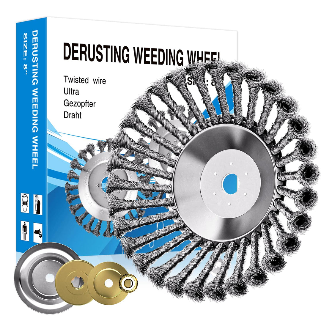 Profi Unkrautbürste für Freischneider,Wildkrautbürste für Motorsense mit 25,4mm Bohrung,Drahtbürste