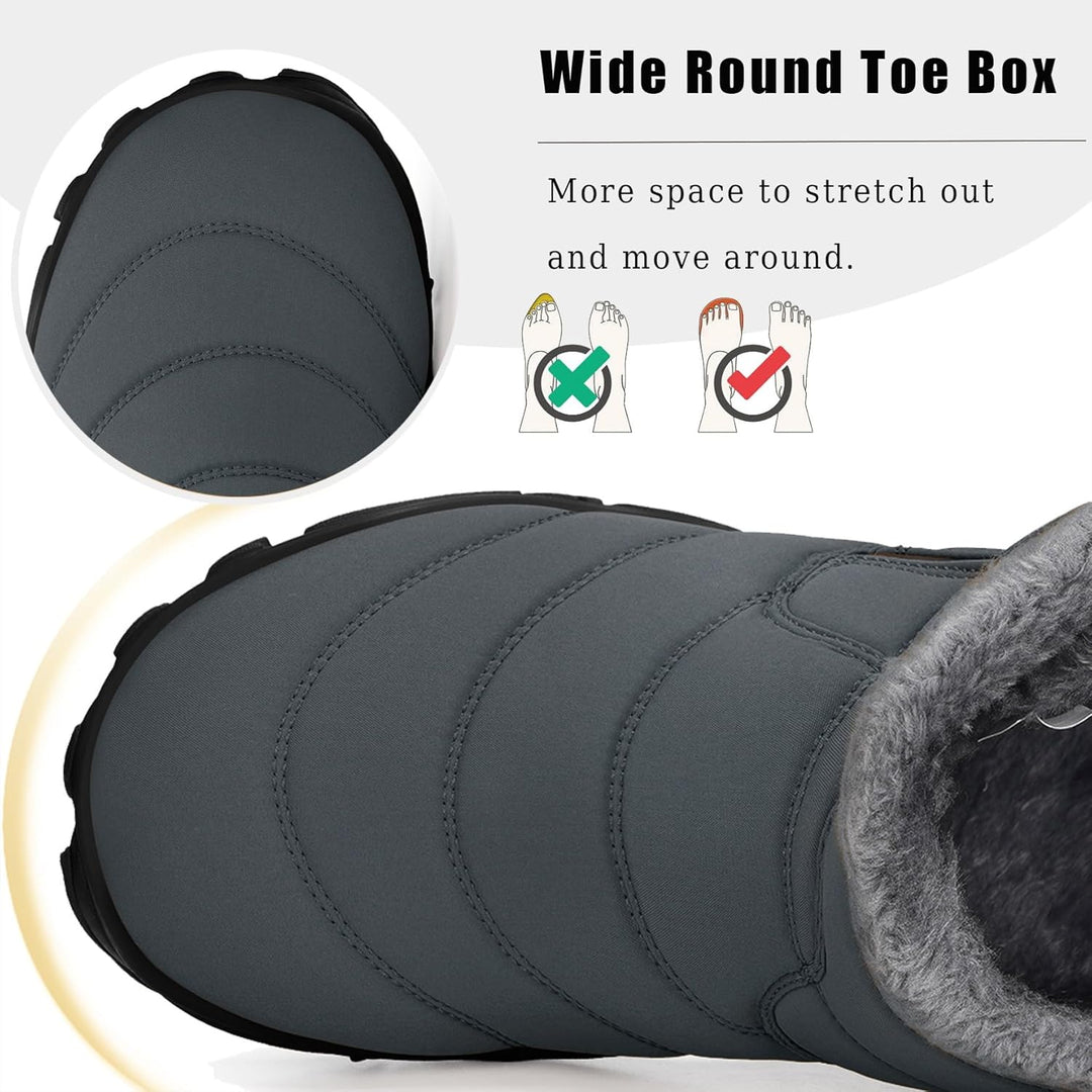 Sisttke Barfussschuhe Herren Gefüttert Winterschuhe Damen Warm Winterstiefel Winter rutschfeste Brei
