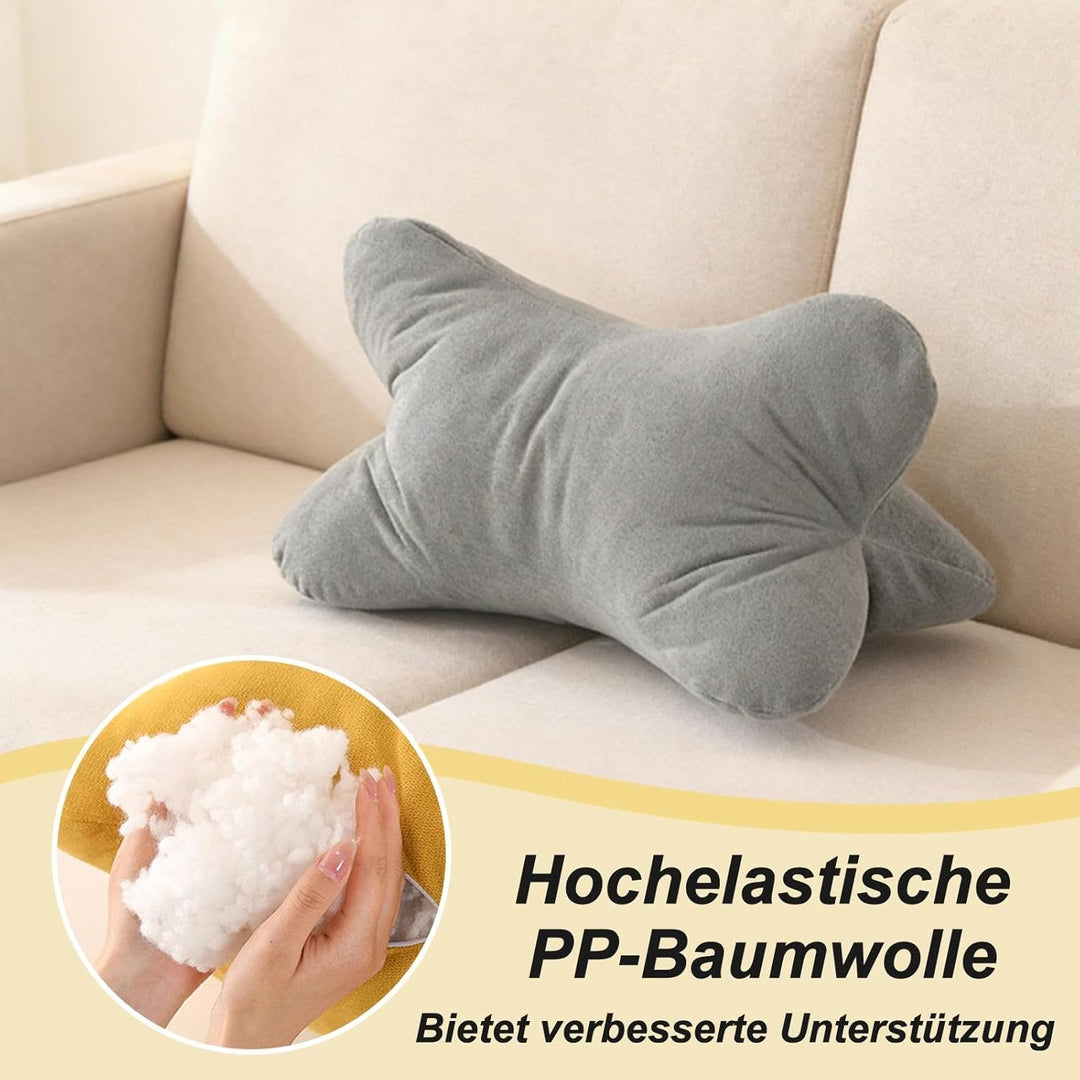 Nackenkissen Lesekissen, Leseknochen Nackenrolle, Ergonomische Form, Leseknochen, Lendenstütze Flexi