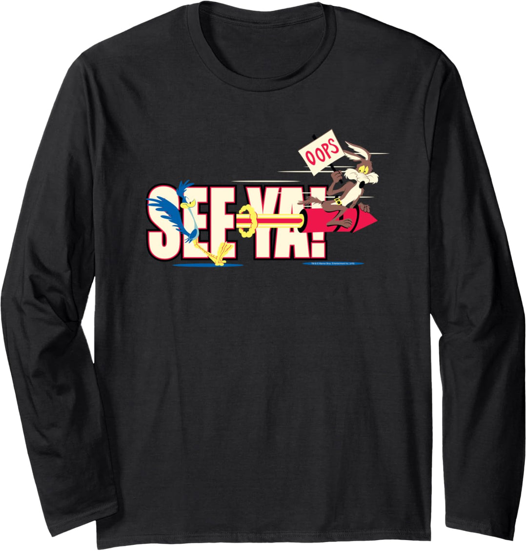 Looney Tunes Wile E. Coyote and Roadrunner See Ya Langarmshirt