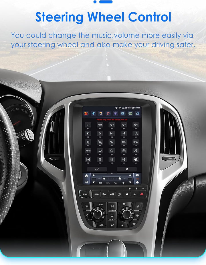 Android 13 Autoradio 9.7 Zoll Touchscreen 8-Kern Für Opel Astra J/Vauxhall Buick Verano 2009-2015 Wi