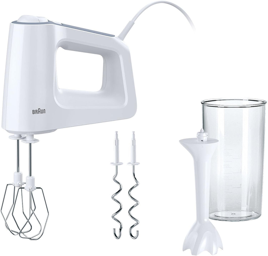 Braun MultiMix 3 HM 3105 Handmixer – Handrührgerät mit 5 Geschwindigkeitsstufen & Turbo-Funktion, in
