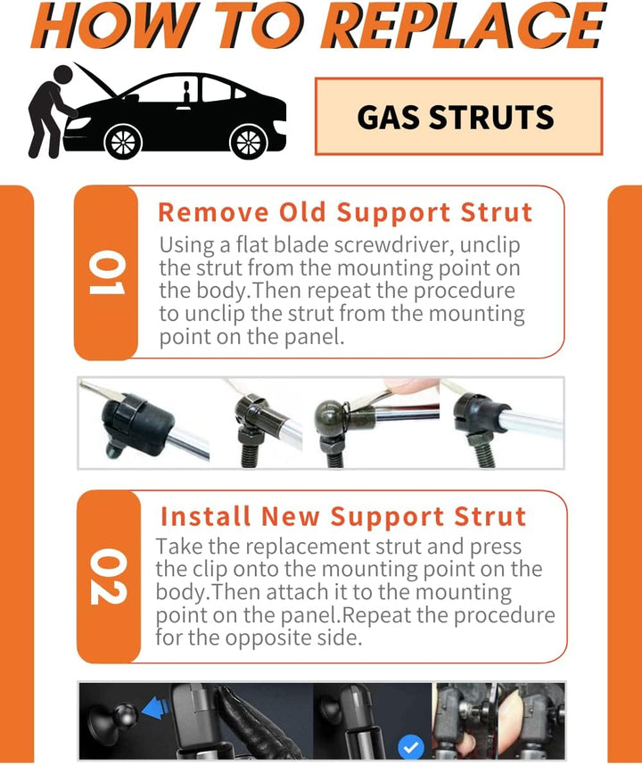 JINGLINGKJ Kofferraum-Streben für Terracan HP 2001–2006, Heckklappe, Gasdämpfer, 540 mm, 81150-H1000