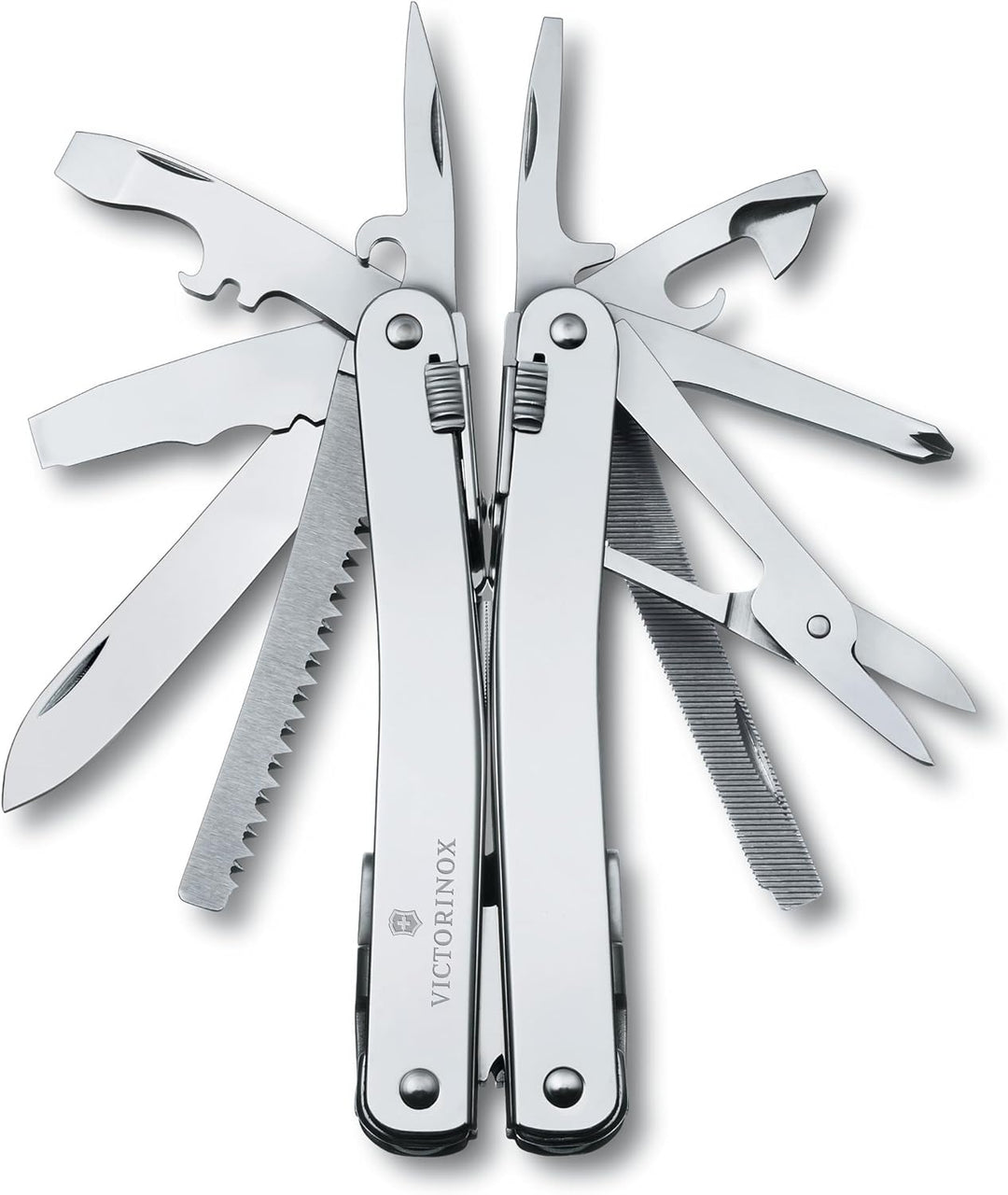 Victorinox, Multifunktionswerkzeug, Swiss Tool Spirit X, Silber (24 Funktionen, Feststellklinge, Kom
