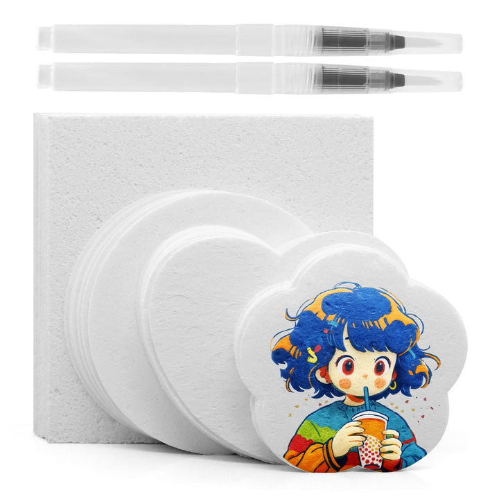 40 Stück Magic Puffy Paint Paper Weisse Schaumstruktur Malpapier, Puffy Art Set, für 3D-Malerei Kart
