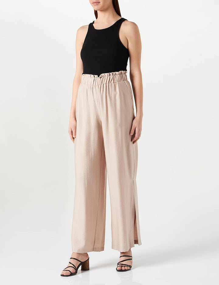 Naf Naf Damen Klassische Hose 40 Beige, 40 Beige