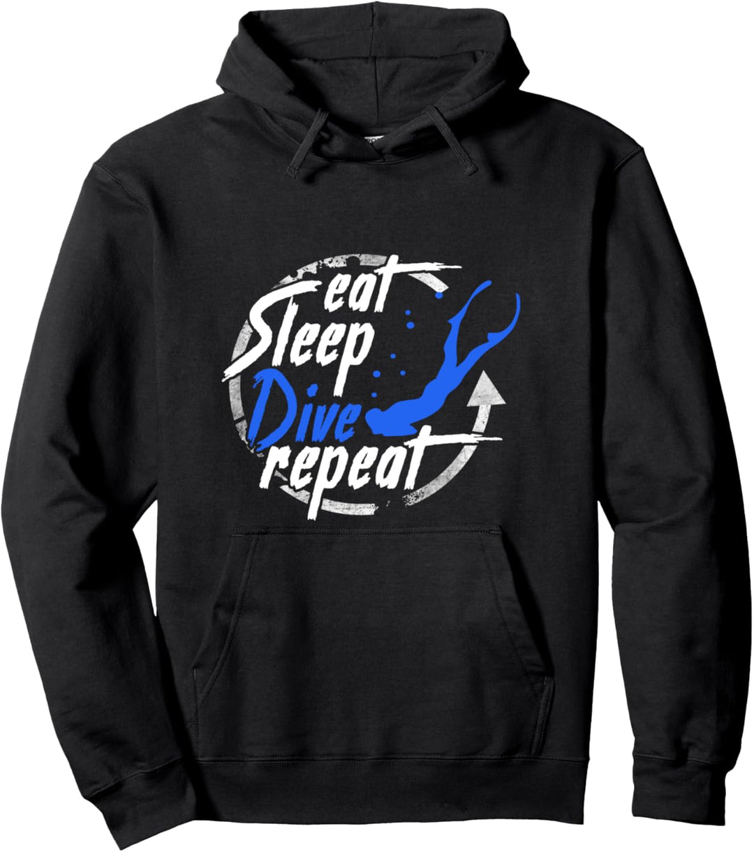 Freediving eat sleep Free dive Diving Apnea Ocean Sea Pullover Hoodie