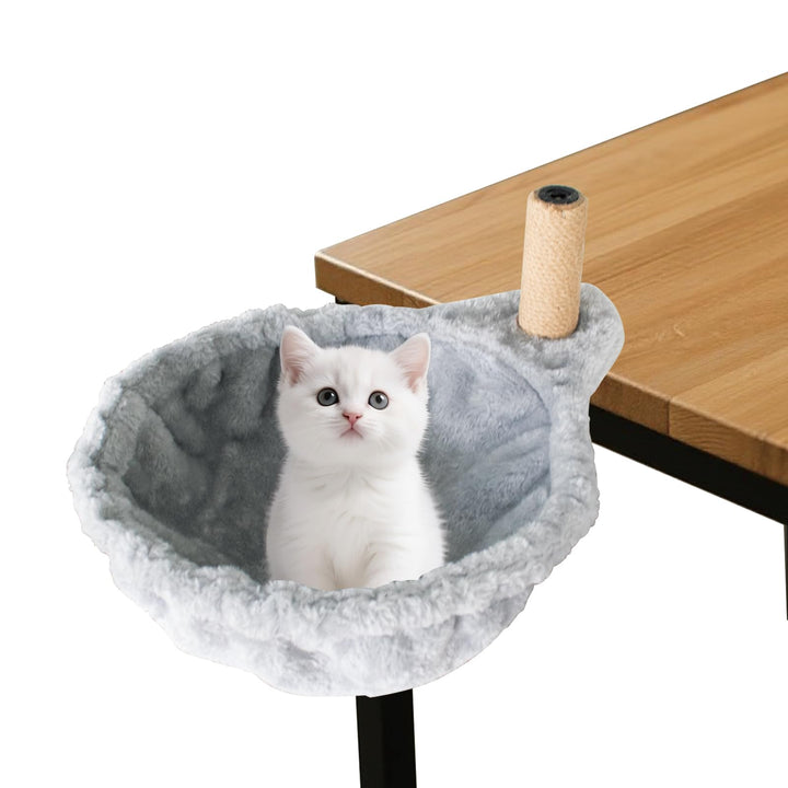 Katzenbett für Schreibtisch mit Katzenkratzbaum Katzenhängematte Katzenkorb Katzenliege Katzen Hänge