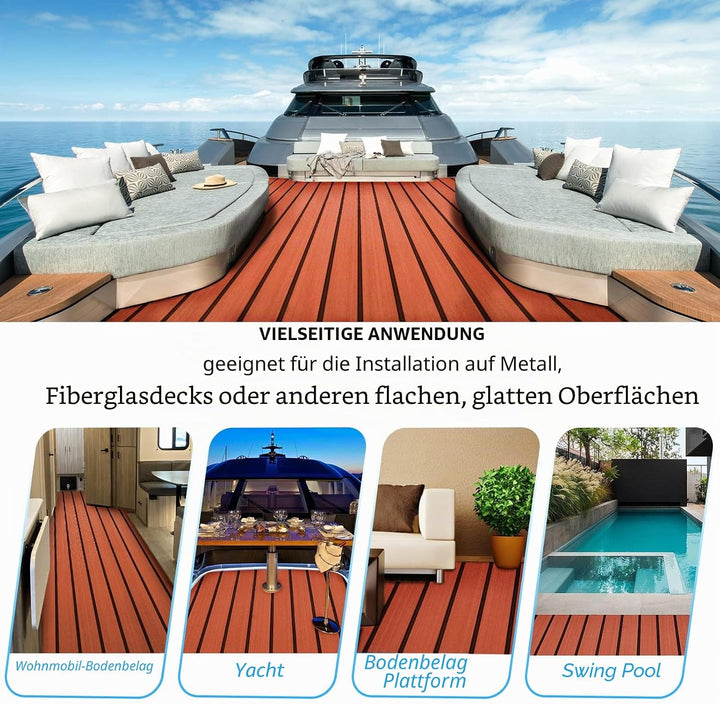 Toogou Neue Generation Eva-Schaum rutschfeste Marine Matte Rückseite mit 3 M Klebstoff, Synthetische
