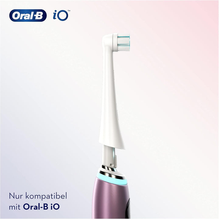 Oral-B iO Sanfte Reinigung Aufsteckbürsten für elektrische Zahnbürste, 4 Stück, sanfte Zahnreinigung
