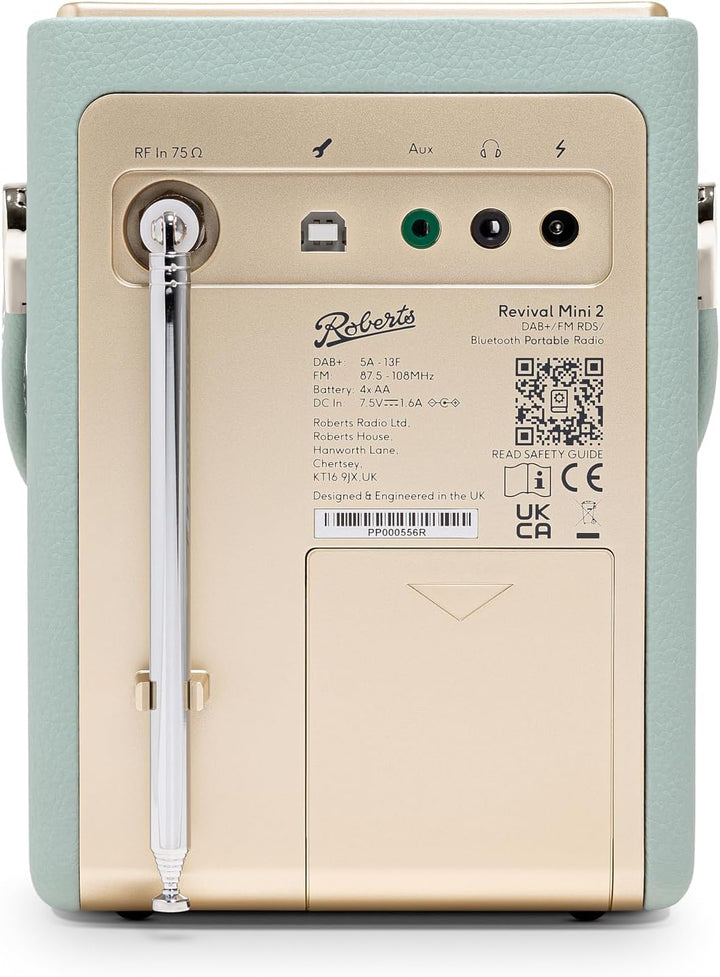 Revival Mini 2 Dab+/FM/Bluetooth, tragbar, Radiowecker, Himmelblau