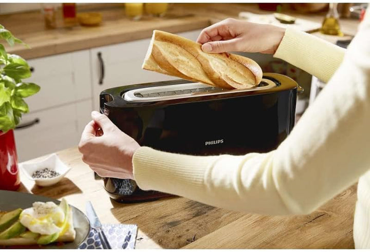 Philips HD2590/90 Gitter Broten Daily schwarz, 1 Schlitz Extra lange, Knopf Warmhalterost
