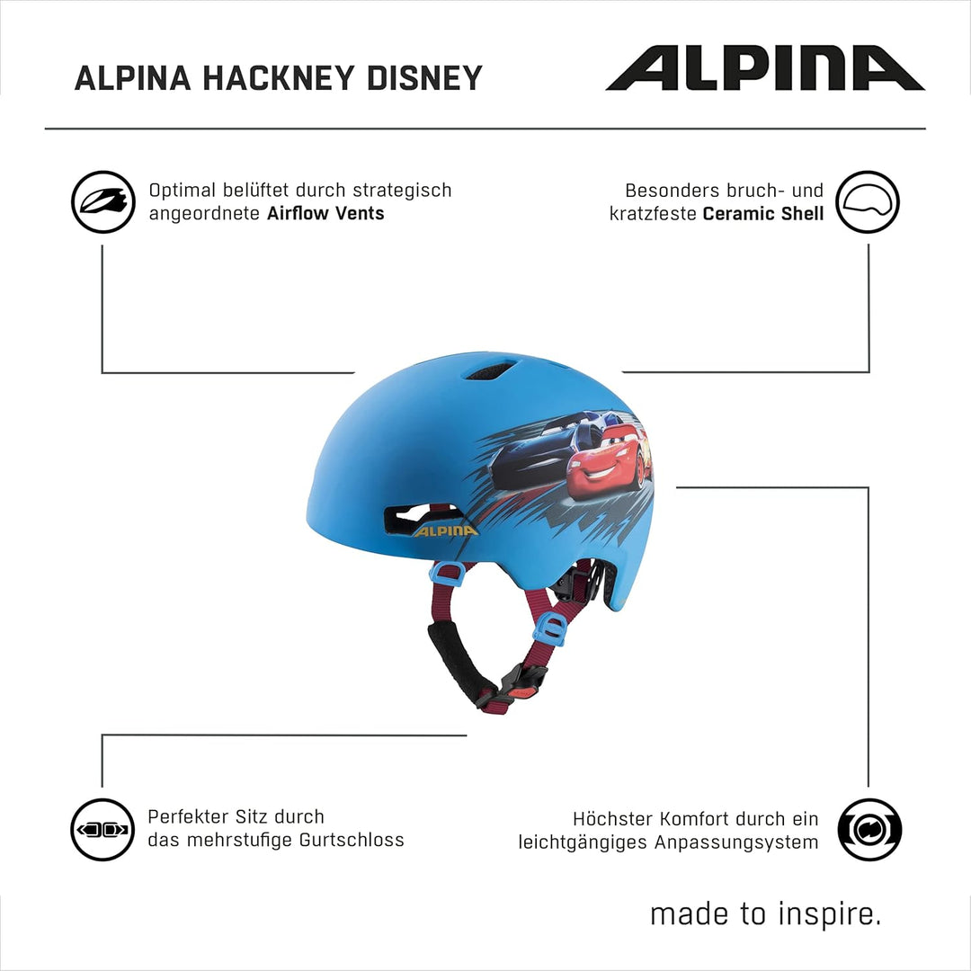 ALPINA HACKNEY DISNEY - Leichter, Bruchfester & Optimal Klimatisierter Disney Fahrradhelm Mit Nachrü