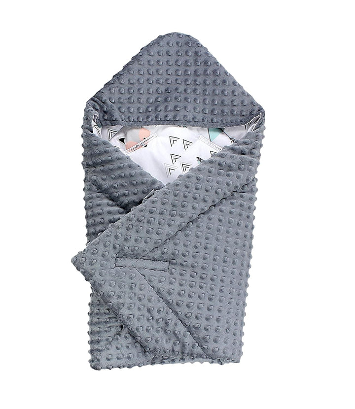 TupTam Baby Winter Einschlagdecke Babydecke 75x75cm für Autositz Babyschale Wattiert Minky Baumwolle