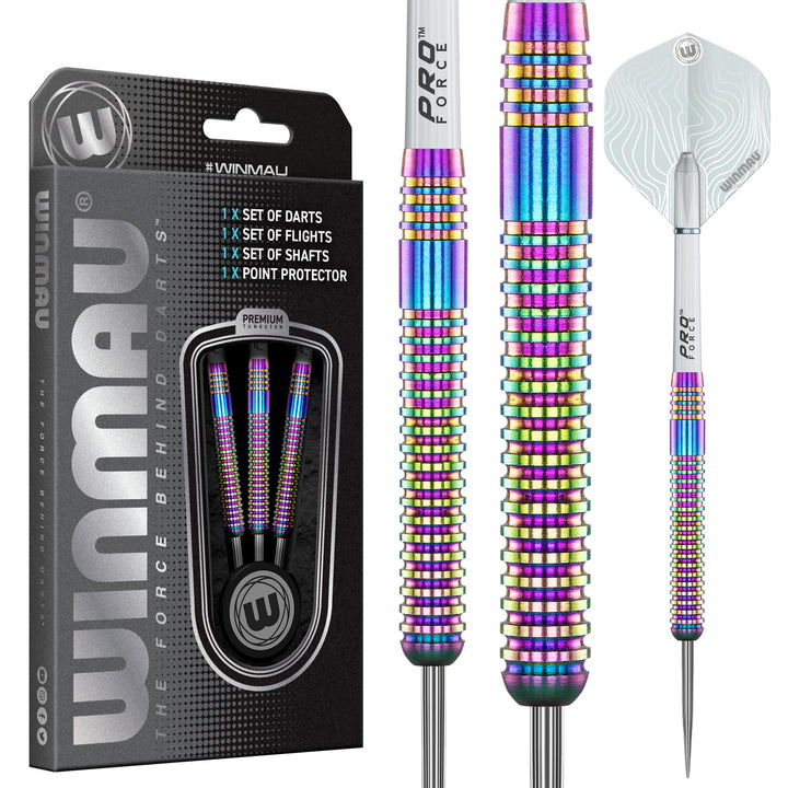 WINMAU Solaris Pro Specialist Dartpfeile-Set, Wolframstahl, mit Flights und Schäften (Stiele) 21 g u